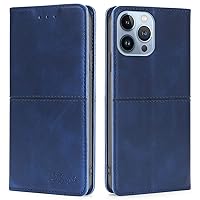 Wallet Folio Case for Transsion ITEL A48, Premium PU Leather Slim Fit Cover for ITEL A48, 2 Card Slots, Exact Cutouts, Blue