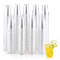 JOLLY CHEF 600 Pack 7 oz Clear Plastic Cups,7 Ounce Disposable Cups, Cold Party Drinking Cups for Picnic,Travel, Halloween,Christmas Party and Events