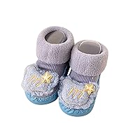 Girl Size 10 Dress Shoes Autumn and Winter Comfortable Baby Toddler Shoes Cute Cartoon Pattern Rabbit Bear Carrot Children Cotton Warm Breathable Floor 5 Year Old Girl Shoes