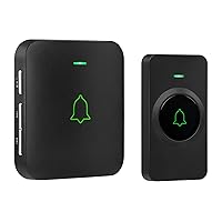 AVANTEK Wireless Door Bell, Mini CB-11 Waterproof Doorbell Chime Operating at 1000 Feet with 52 Melodies, 5 Volume Levels & LED Flash