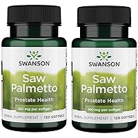 Saw Palmetto Men Prostate Health Hormone Support Urinary Health 160 Milligrams 120 Sgels (2 Pack)