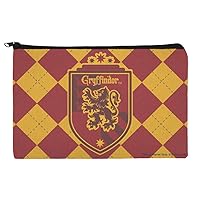 GRAPHICS & MORE Harry Potter Gryffindor Plaid Sigil Makeup Cosmetic Bag Organizer Pouch