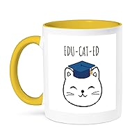 3dRose Rosette - Graduation - EDU CAT ED Funny Gift for Graduation - Mugs (mug-360696-13)