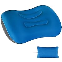 Eono Ultralight Inflatable Camping Pillows for Adults, Compressible Compact Travel Inflatable Pillow, Comfortable Ergonomic Blow Up Air Pillow for Camping, Hiking, Beach, Fishing