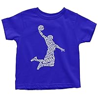 Threadrock Little Boys' Basketball Player Typography Toddler T-Shirt