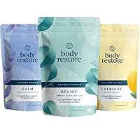 Body Restore Shower Steamers Aromatherapy (15 Packs x 3) - Gifts for Mom, Gifts for Women & Men, Shower Bath Bombs, Eucalyptus, Citrus Grove, Lavender Essential Oils, Stress Relief
