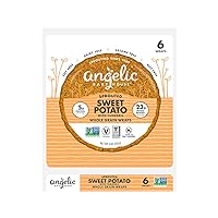 Angelic Bakehouse Turmeric Sweet Potato Garden Wraps/Tortillas – 9 Ounce - Pack of 6 - Sprouted Whole Grain Tortillas – Vegan, Kosher and Non-GMO