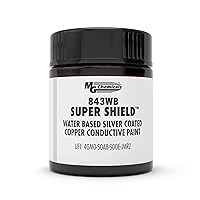 MG Chemicals 843WB Super Shield Water Based Silver Coated Copper Print, Light Metallic Brown,12 mL Glass Jar
