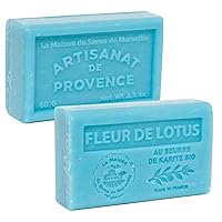 French Soap, Traditional Savon de Marseille - Lotus Flower 60g