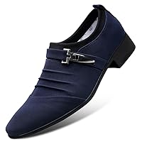Qunqene Men's Business Shoes, Leather Shoes, Easy to Walk, Lightweight, Waterproof, Non-Slip, Casual, Fashionable, Popular, Zipper, Lace, Large Size, Walking, No Fatigue, Men's Shoes, Commuting,