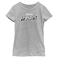 Marvel Ms Black and White Movie Logo Girls T-Shirt