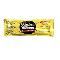 Dukes Mayonnaise Packets 50 Pack. Sugar-Free, Low Carb, Gluten Free Individual Servings of Real Mayo. Great-Tasting and Full of Omega-3s in Tear-Open, Disposable Condiment Packs! Perfect for Parties!