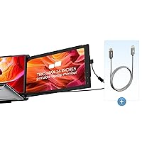 Monitor with 8K HDMI Cable, Mobile Pixels 12.5 Inch Full HD IPS USB A/Type-C USB Powered On-The-Go(1 Monitor Plus Kickstand and 1 * 8K HDMI Cable)