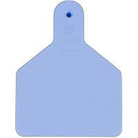 Z Tags 9053615, Blue 25 Count 1-Piece Blank Tags for Calves, Calf