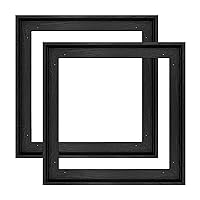 10x10 Frame for Canvas Painting 0.6-0.8” Deep, 2 Pack Square Floater Frame for Canvas Prints, Floating frame for Wall Art Oil Painting Paint by Numbers Living Room Decor (Black)