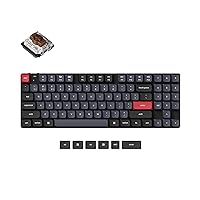 Keychron K13 Pro Ultra-Slim QMK/VIA Wireless Mechanical Keyboard TKL Layout with Numpad Custom Programmable RGB with Hot-swappable Low-Profile Gateron Brown Switch Compatible with Mac Windows Linux