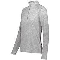 Holloway Sportswear Womens Electrify Coolcore® 1/2 Zip Pullover 2XL Athletic Grey Heather