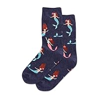 Hotsox Kid's Mermaid Crew Socks 1 Pair, Kid's Small/Medium