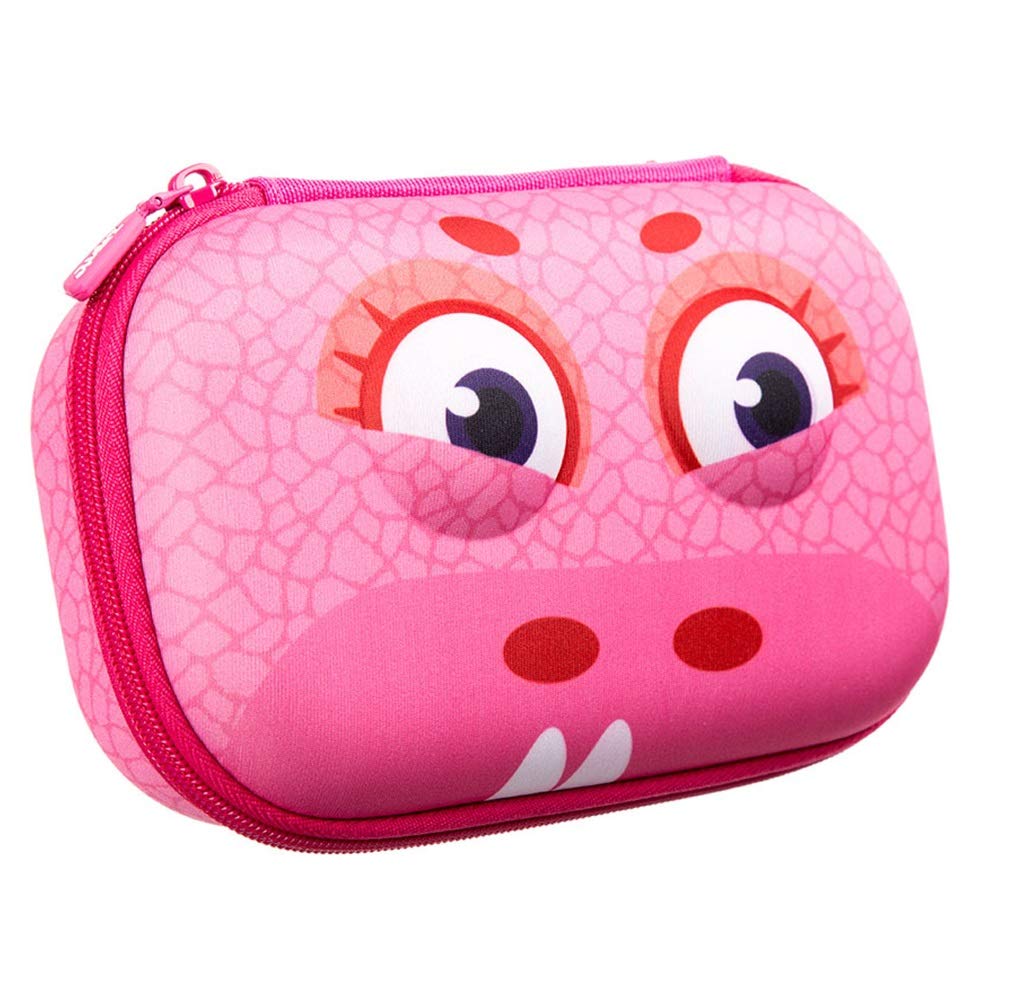 ZIPIT Wildlings Pencil Box for Kids, Cute Storage Case for School Supplies, Holds Up to 60 Pens, Zipper Closure, Machine Washable (Pink)