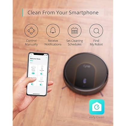 eufy by Anker, BoostIQ RoboVac 30C, Robot Vacuum Cleaner, Wi-Fi, Super-Thin, 1500Pa Suction, Boundary Strips Included, Quiet, Self-Charging Robotic Vacuum, Cleans Hard Floors to Medium-Pile Carpets