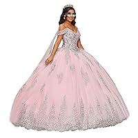 Women's Spaghetti Straps Quinceanera Dresses Lace Applique Tulle Long Party Bridal Gowns