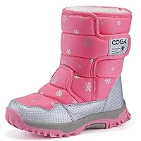 DADAWEN Girls Boys Snow Boots Winter Outdoor Waterproof Slip Resistant Cold Weather Shoes (Toddler/Little Kid/Big Kid)