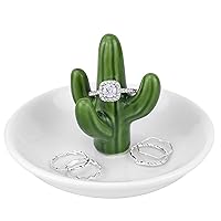 Cactus Holder for Jewelry Decorative Ring Holder Trinket Tray for Rings Earrings Necklace Organizer, Christmas Gifts for Women Girls Birthday Wedding Graduation Valentines