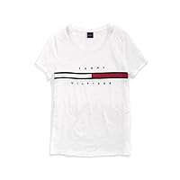Tommy Hilfiger Women’s Adaptive Short Sleeve Signature Stripe T-Shirt with Magnetic Buttons