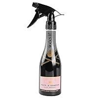 Mist Spray Bottle Water Refillable Black Plastic Hair Sprayer Plant Mister Champagne Design 280ml 9.5oz Empty Trigger Fine Mist for Barber Salon Haidressser