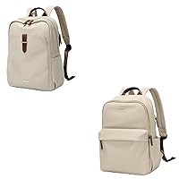 GOLF SUPAGS Laptop Backpack Purse for Women Fits 16 Inch+14Inch Notebook Casual Daypack Work Travel College Bookbag Fashion Computer Bag (Apricot, 16 Inch)
