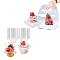 130 Plastic Individual Cupcake Containers Single Cupcake Boxes