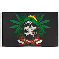 Rasta Skull Irie State of Mind Marijuana Flag 3 x 5 Foot Party Banner Pot Weed