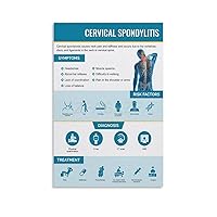 ZFASXZF Popular Science Poster on Prevention And Treatment of Cervical Spondylosis (3) Canvas Poster Wall Art Decor Print Picture Paintings for Living Room Bedroom Decoration Unframe-style 08 * 12in