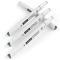 Arteza EverBlend Art Markers Moss Green A543 (Set of 4), Alcohol Based Sketch Markers with Dual Tips (Fine and Broad Chisel) for Painting, Coloring, Sketching and Drawing