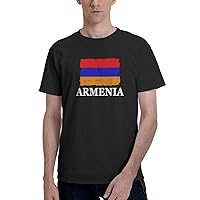 Armenian Flag Coat of Arms of Armenia T-Shirts Mans Casual Shirts Crewneck Short Sleeve T-Shirt