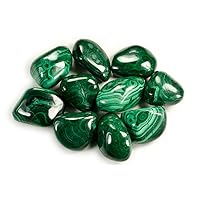 Materials: 1/4 lb Bulk Tumbled Malachite Stones from Africa - Natural Polished Gemstone Supplies for Wicca, Reiki, and Energy Crystal HealingWholesale Lot
