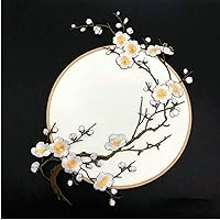1pcs Plum Blossom Flower Applique Clothing Embroidery Patch Fabric Sticker Iron On Patch Craft Sewing Repair Embroidered（Bud Green）
