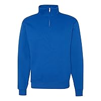 mens 8 oz. 50/50 NuBlend Quarter-Zip Cadet Collar Sweatshirt(995M)-ROYAL-2XL