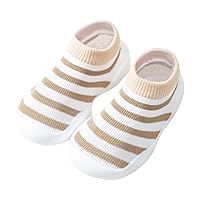 Toddler Kids Infant Newborn Baby Boys Girls Shoes First Walkers Striped Plaid Antislip Socks Shoes Boys Shoes Size 3