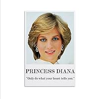 WENHUIMM Diana, Princess of Wales Portrait Vintage Poster (5) Home Living Room Bedroom Decoration Gift Printing Art Poster Unframe-style 08x12inch(20x30cm)