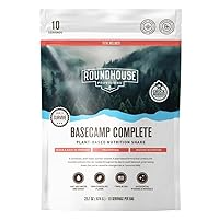Roundhouse Provisions Basecamp Complete Nutrition Shake: Disaster Prepper Plant Based Formula for Emergencies, 18g of Protein & 28 Essential Vitamins and Minerals, Macro/Micro Nutrients, 10 Servings