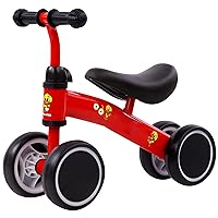 Balance Bike for 1-6 Years Old Boys Girls Without Pedals Baby Trike with Height Adjustable Saddle Toddler Ride on Toys Birthday Gifts Red