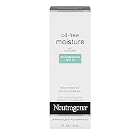 Oil Free Daily Long Lasting Facial Moisturizer & Neck Cream - Non Greasy, Oil Free Moisturizer Won't Clog Pores - SPF 15 Sunscreen & Glycerin, 4 fl. oz