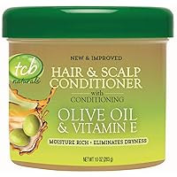 Tcb Naturals Hair & Scalp Conditioner Olive Oil 10oz. Jar (3 Pack)