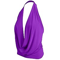 NE PEOPLE Women's Lightweight Low Cut Sexy Halter Neck [Made in USA]