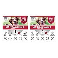 K9 Advantix II Large Dog Vet-Recommended Flea, Tick & Mosquito Treatment & Prevention | Dogs 21 - 55 lbs. | 3-Mo Supply