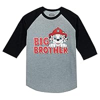 Big Brother Shirt Paw Patrol Marshall 3/4 Sleeve Baseball Jersey Toddler Shirt