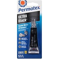 Permatex 22072 Ultra Black Maximum Oil Resistance RTV Silicone Gasket Maker, Sensor Safe And Non-Corrosive, For High Flex And Oil Resistant Applications 0.5 oz