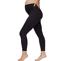 Women's Workout Over The Belly Pregnancy and Postpartum Leggings with Pockets Soft Active Stretchy Pants