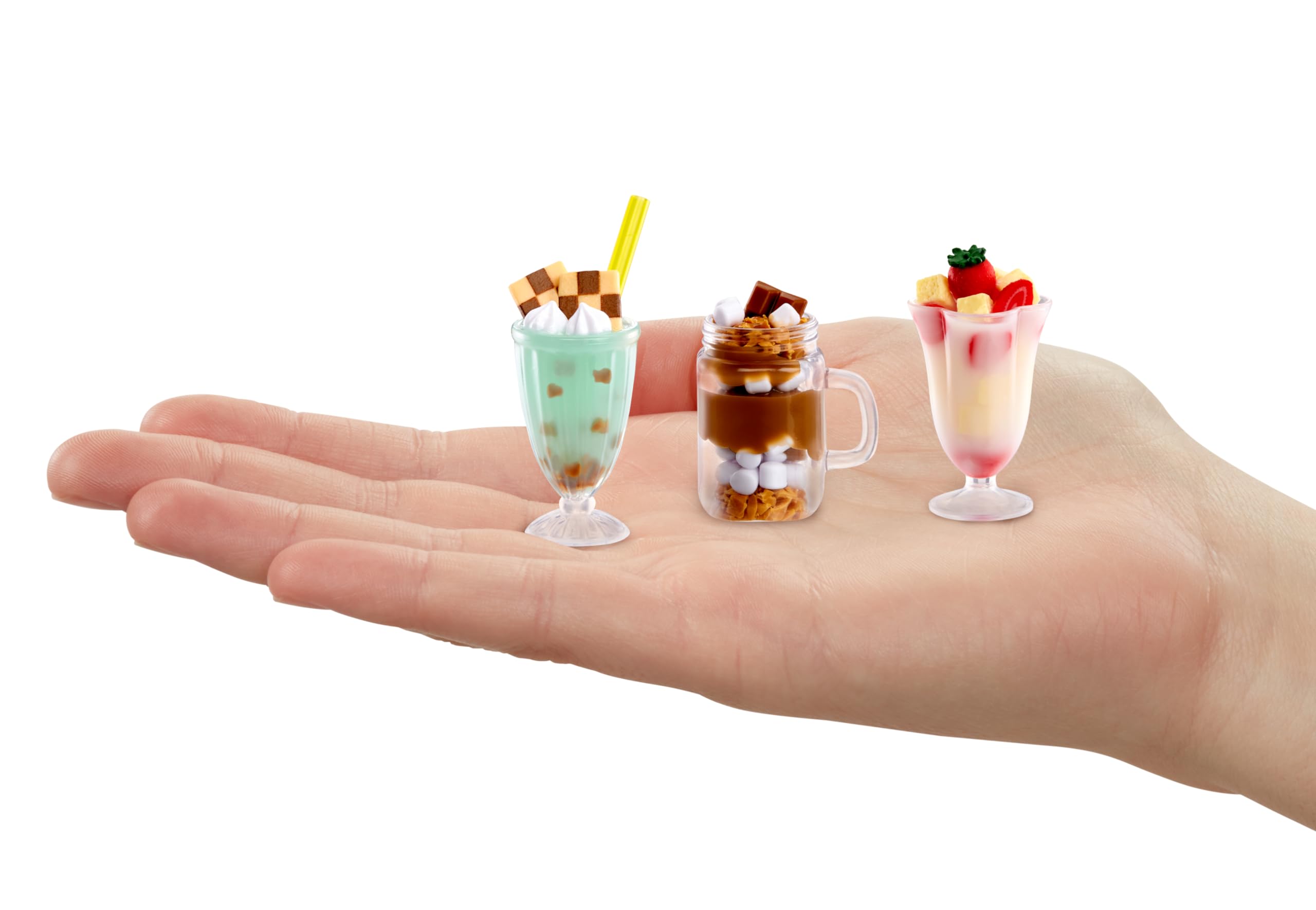 MGA's Miniverse Make It Mini Food Diner Series 1 Ice Cream Shop Bundle (3 Pack) Mini Collectibles, Blind Packaging, DIY, Resin Play, Replica Food, NOT Edible, Collectors, 8+